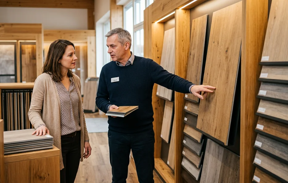 Fachberatung zum Thema Vinylboden bei Holz-Wiegand in Würzburg